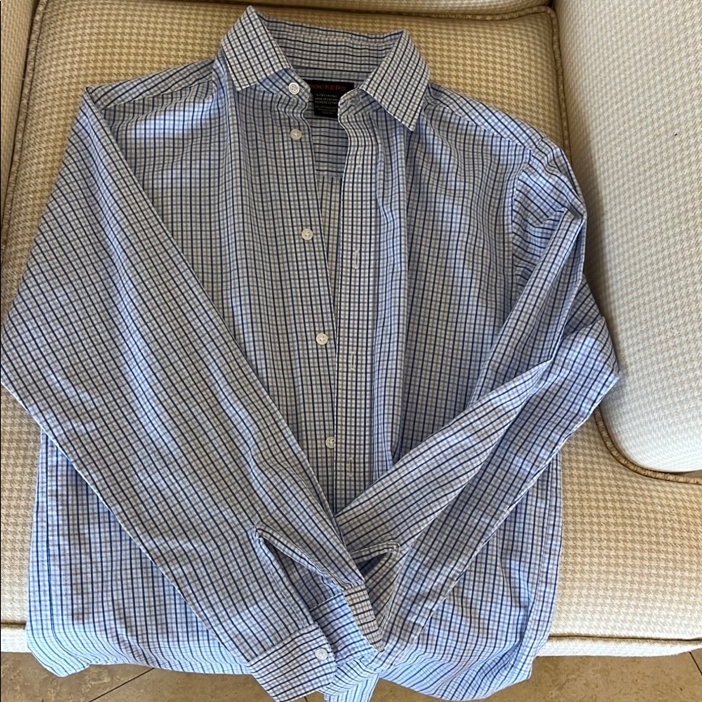 Dockers Teen Blue and White Plaid Shirt, size 14/16